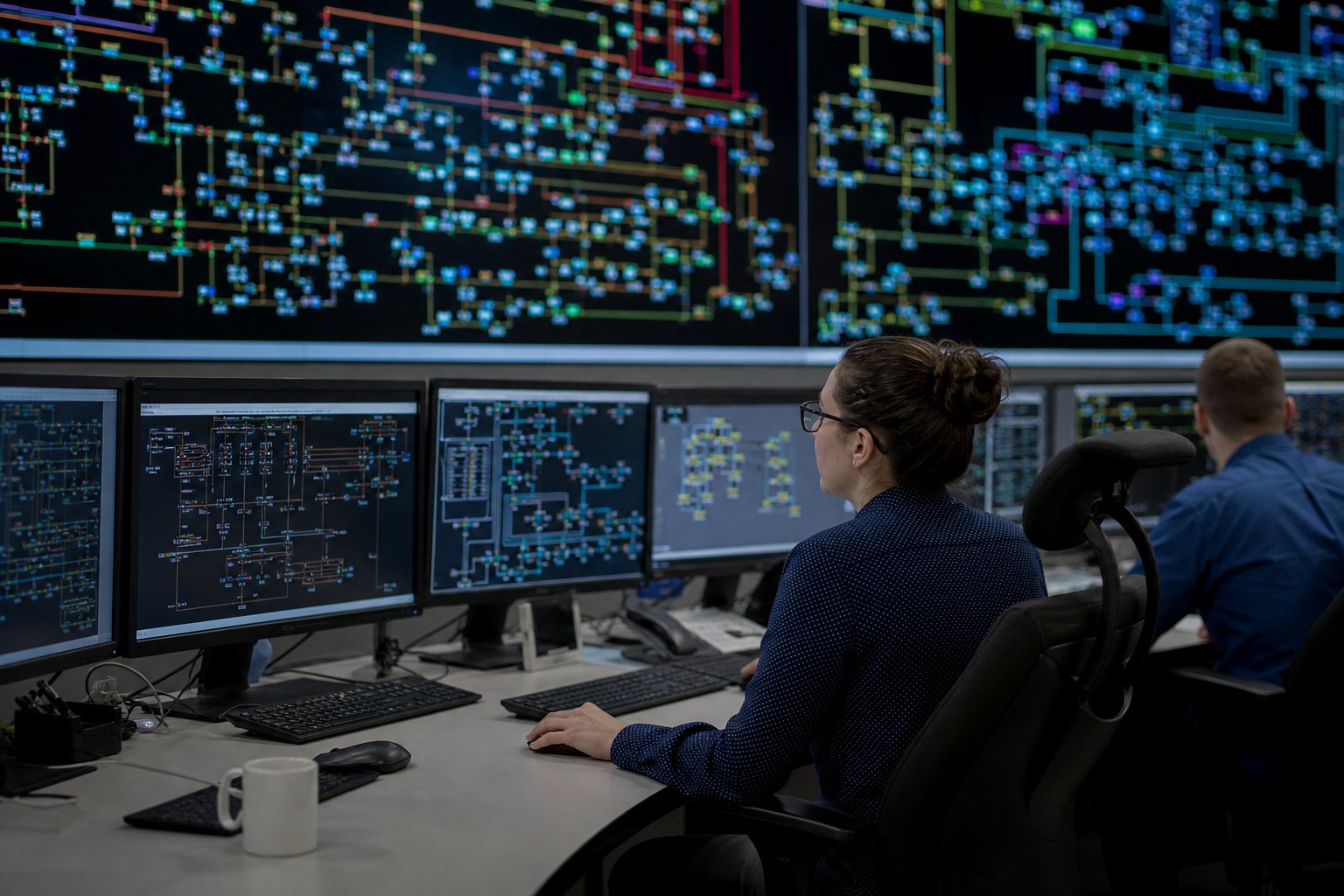Illustrative view related to grid operations work